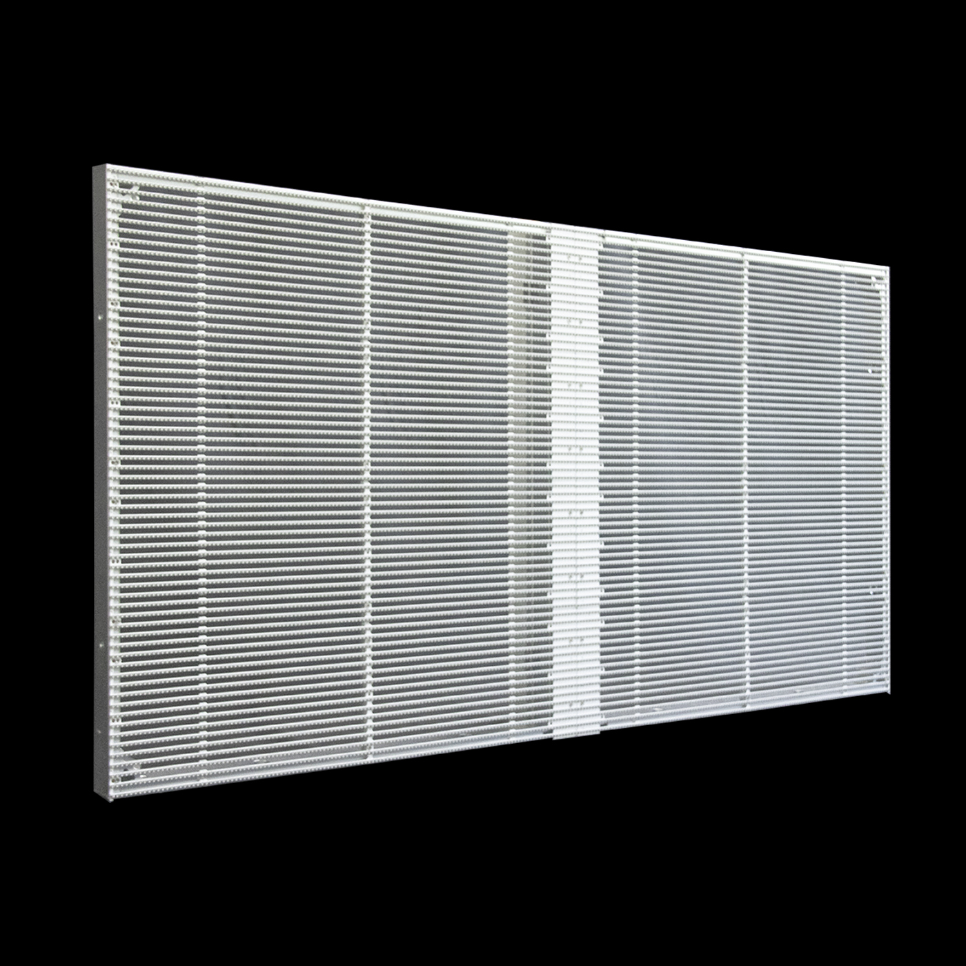 Profile cabinet transparent screen